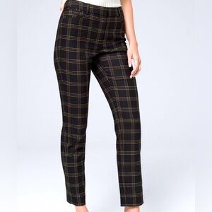 WHBM Elegant Checkered Women's Straight Leg‎ Pants